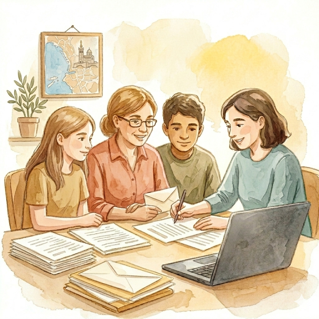 Personne accompagnée dans ses démarches administratives